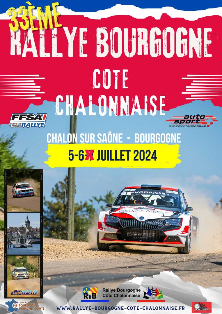 Affiche Rallye Bourgogne-Côte Chalonnaise 2025 VHRS